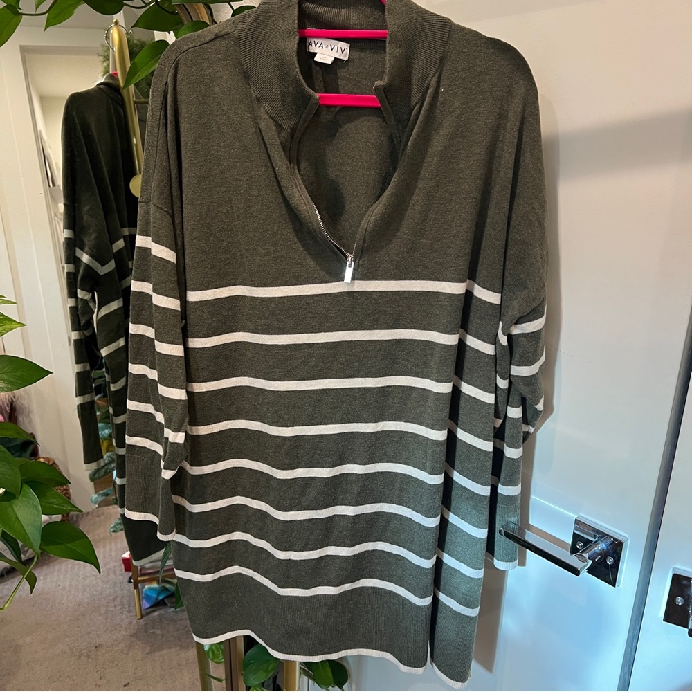 Target Ava & Viv Olive Green Ribbed Pullover